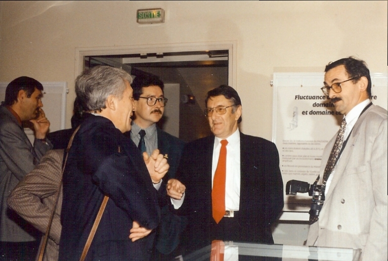 Michel Ridet Pdt du Club National, Yves le Maguet, Jacques Géraud Pdt du club IdF, Jacques Céron - 1993