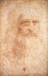 Autoportrait attribué à Léonard de Vinci - Entre 1512 et 1515