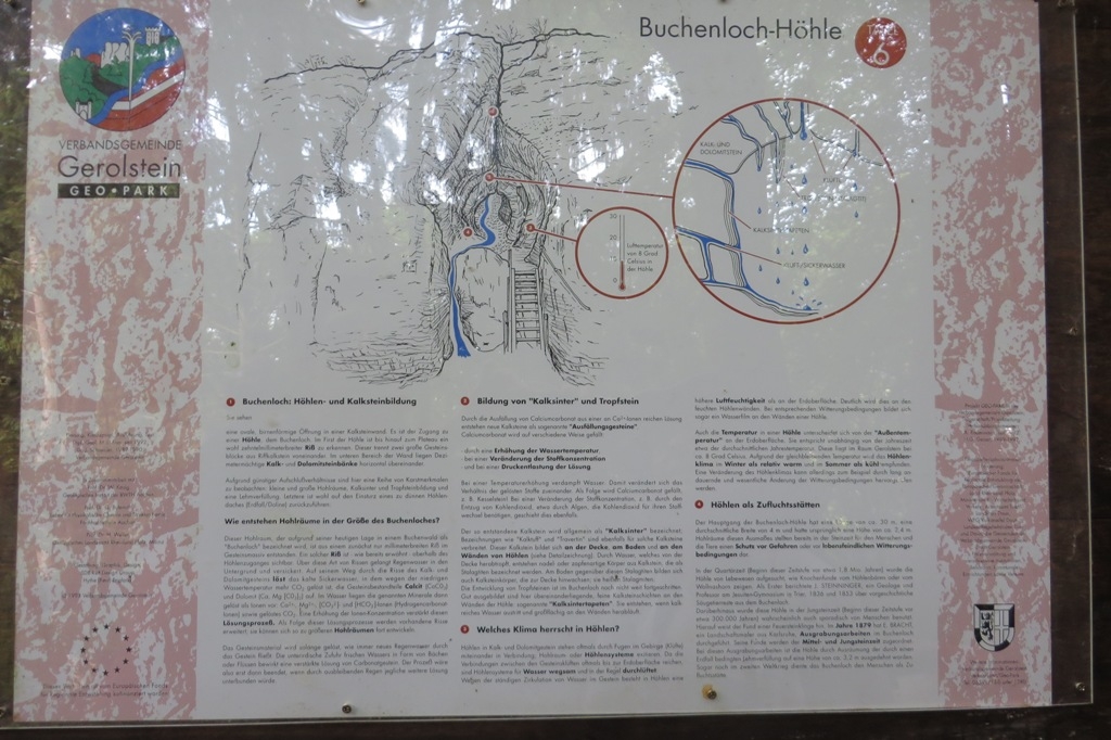 JJ_Dolomites de Gerolstein, Buchenloch-Höhle, panneau